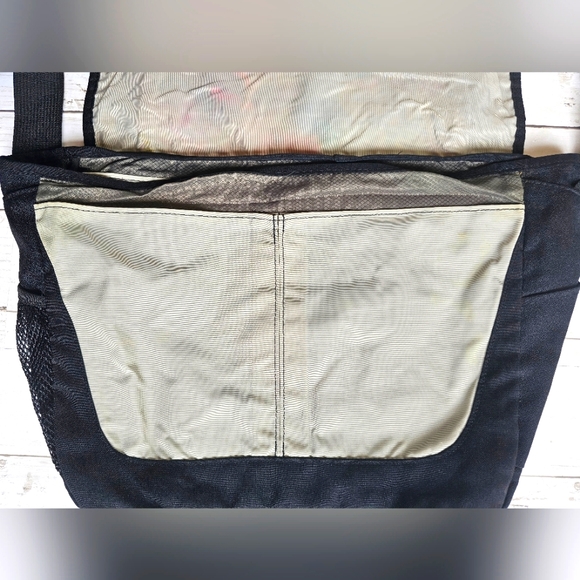 RARE VINTAGE Jansport Messenger Laptop Shoulder Bag Y2K Large Floral BlackVelvet - Picture 9 of 13